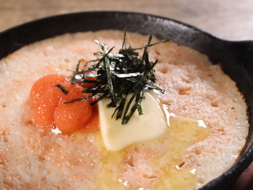 とろ～り熱々！明太バターのとろろ焼き